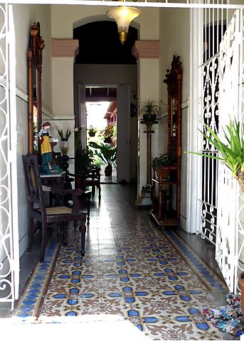 'Entrada de la casa' Casas particulares are an alternative to hotels in Cuba. Check our website cubaparticular.com often for new casas.
